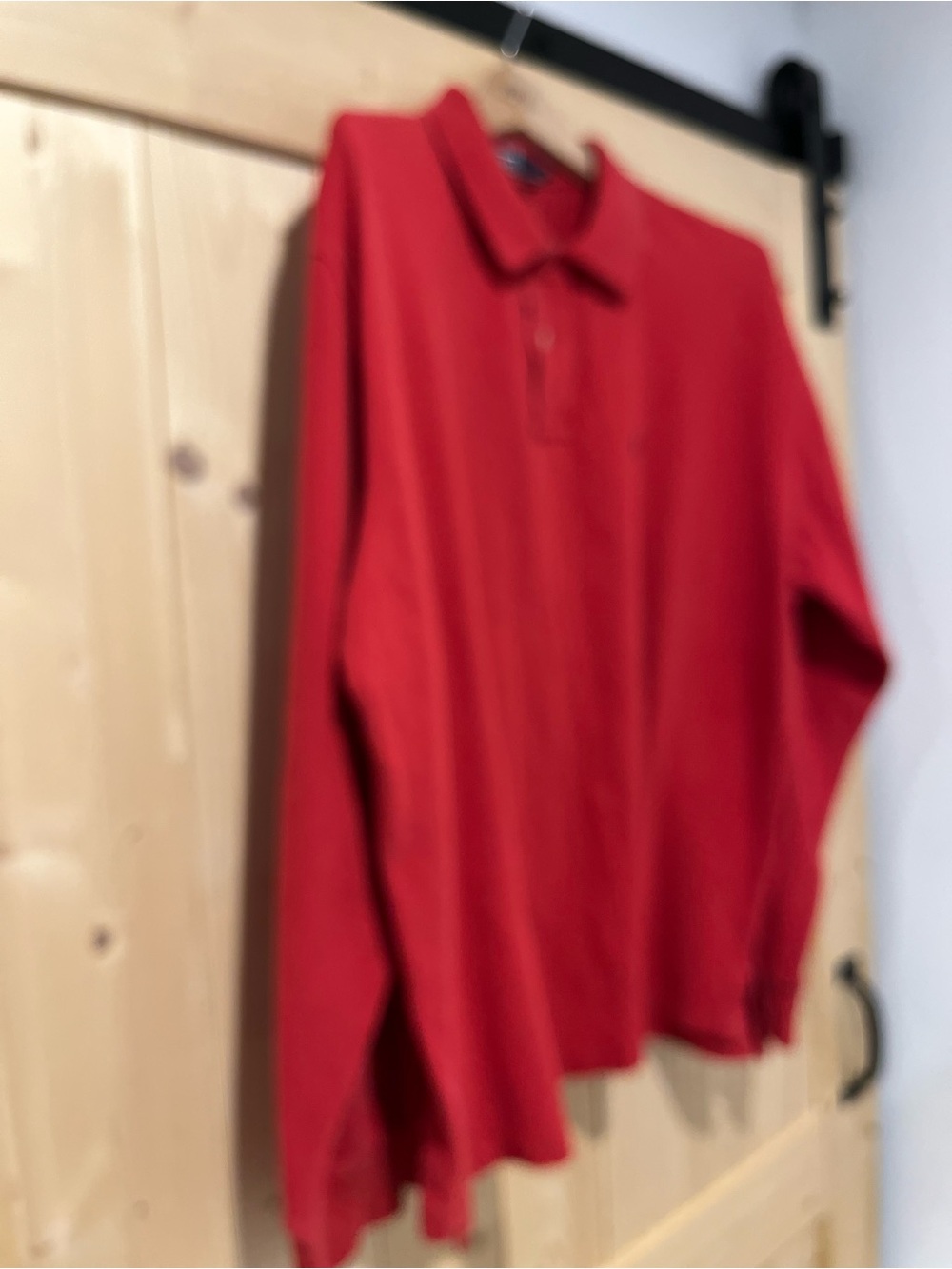 Vintage Polo Ralph Lauren Long Sleeve Polo Shirt – Red – XL 🐎 - Picture 5 of 9